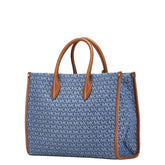 マイケルコース MKシグネチャー トートバッグ ショルダーバッグ 2WAY ブルー ブラウン キャンバス レザー レディース Michael Kors 【中古】